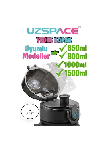 Uzspace 650-800-1000ml -uyumlu Yedek Kapak --sadece Uzspace İle Uyumludur