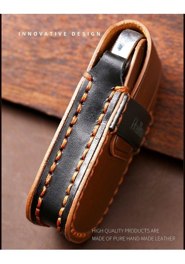 Novahub Hallmo Hyundai Ix35 B Uyumlu Arac Dana Deri Anahtar Kılıfı Kahverengi