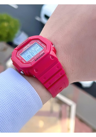 Joefox G-shock Kasa Kırmızı Digital 5 ATM Spor Kol Saati J-gs12
