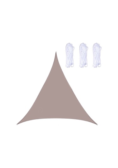 Üçgen Açık Bahçe Güneşlik Yelken Su Geçirmez Anti-uv Kanopi, Boyut: 2.4m X 2.4m X 2.4m Haki Çok Renkli