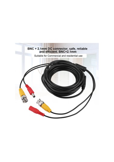 Xindoker Cctv Güvenlik Kamerası Bnc + Dc Güç Kablosu 20m - Dayanıklı, Hava Dayanıklı, Ev Ve Ticari Kullanım İçin Uyumlu, Profesyonel Kalite