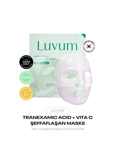 Şeffaflaşan Jel Kore Maske Luvum Green Citrus Vitamin C Gel Mask