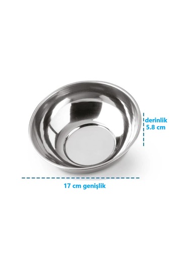 Hsgl Kase Tas Çorba Yoğurt Vb Çelilk 430 Tas Genişlik 17 Cm Tas No:4