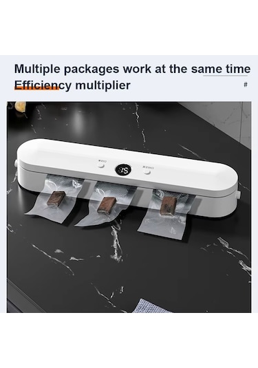 Sones Gıda Vakum Paketleme Makinesi 60kpa Emiş, Tekli / Vakum Paketleme Modları 10 Vakum Torbası Ab Fişi