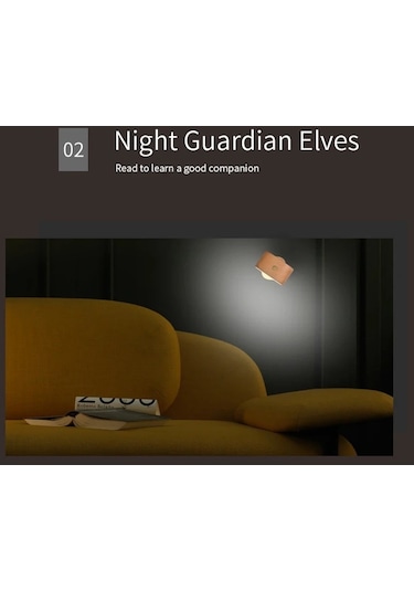 Cbtx 0604 Akıllı Mini Radar Sensör Başucu Gece Lambası Masa Lambası - Açık Kahverengi