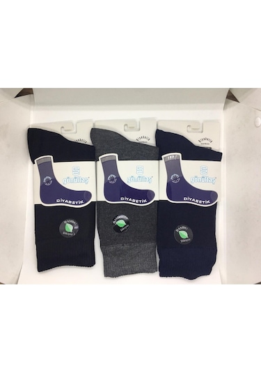 Gönültaş Bambu Erkek Şeker Çorabı 6'Lı Karışık 41-45 Çok Renkli