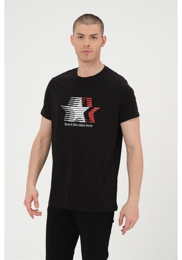 Erkek Basic T-shirt %100 Pamuk Tişört SIYAH