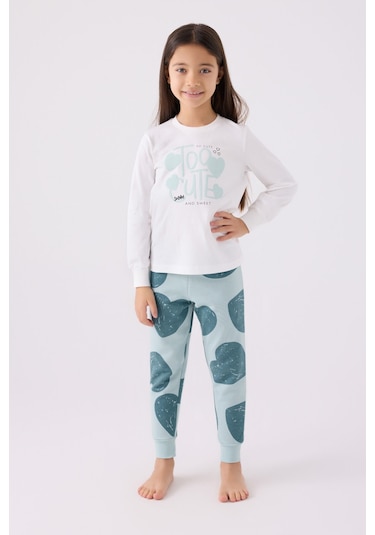 Rolypoly Kız Çocuk Mavi Pijama Takımı Rp3471-c-v2