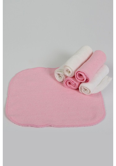 Baby Shez Pamuklu 6'lı Yenidoğan Bebek Havlu Ağız Mendili Pembe