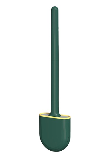 Vkemall Duvar Takılı Tuvalet Fırçası, Tpr Yumuşak Uç, Tam Temizlik, Su Geçirmez, Kolay Kurulum, Banyo Organizer Yeşil