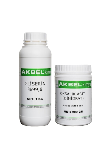 Akbel Oksalik Asit (Dihidrat) 900 G + Gliserin 1 KG