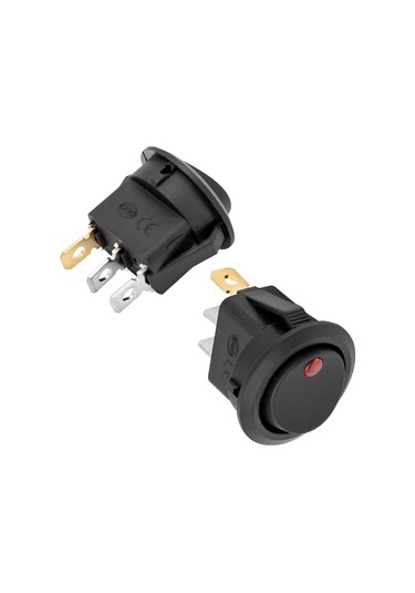 Ic-132a Işıklı 3 Pinli 12 Volt Dc 20 Amper Açma-kapama Anahtarı