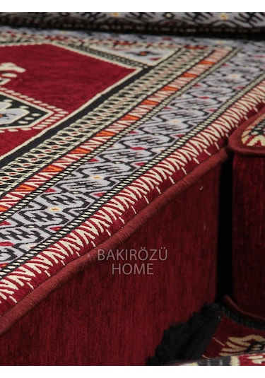 Şark Köşesi Takımı 20 Cm Minder Kalınlığı Bordo Yahyalı Modeli 19 Parça Bordo