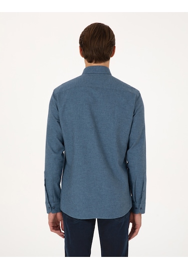 Pierre Cardin Erkek Mavi Gömlek Desenli 50311562-vr036 Mavi