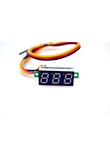 Dijital Dc Voltmetre 0-100v Mavi Rakam Çerçevesiz Küçük Dikdörtge