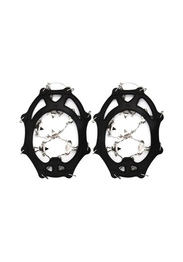 Maiyame Kış Montajı 26 Dişli 201 Paslanmaz Çelik Kar Tırnağı, Dış Mekan Dağcılık Kayma Engeli Ayakkabı Kılıfı Siyah L Çok Renkli