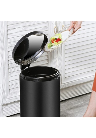 Hightower Ldq Paslanmaz Çelik 9.5l Altın Çöp Kovası, Pedallı, Sessiz Kapak, İç Mekan Kullanımı Altın Rengi