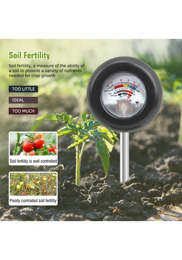 Qingmipy Toprak Nem, Işık, Ph Ve Gübre Seviyesi Testeri - Bitki Bakımı İçin 4 Fonksiyonlu Toprak Analiz Cihazı