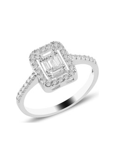 Gümüş Rodyumlu Gümüş Baget Taşlı Üçlü Set (535071173)