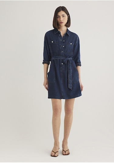 Mavi - Bridget Gold Klasik Mürekkep Mavi Jean Elbise 1310541-87815 Lacivert