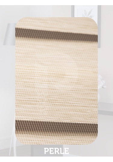 Br Perle Sahra Beji Renk Bambu Stor Zebra Perde Yüksek Kalite Alüminyum Kasa Sahra Beji