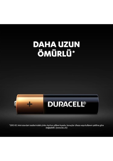 Duracell LR03/MN2400 1.5 V AAA Alkalin İnce Kalem Pil 10’lu