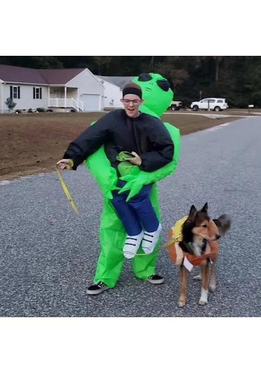 Jl Yetişkin İçin Şişme Kostüm, Alien Cadılar Bayramı Şişme