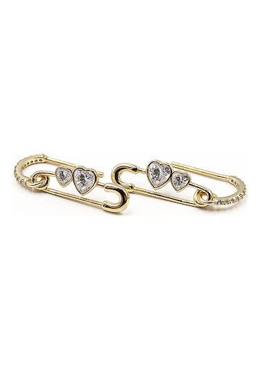 Zirkon Taşlı Modern Ataç Model Xuping Küpe - Gold çok renkli