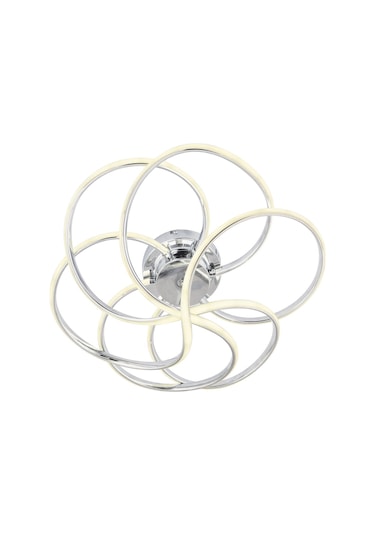 Samyeli Krom Kumandalı Ve Dimerli Beyaz, Sarı, Gün Işığı Ledli Plafonyer Avize Sb-ld-510 Krom