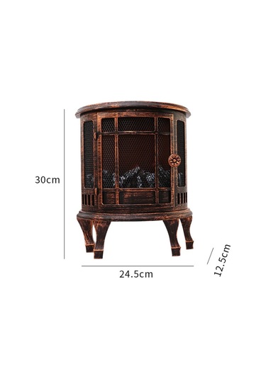 Retro Şömine Fener Noel Dekorasyonu Diğer Beyaz