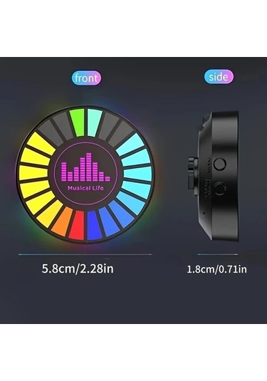 Fastbuy Usb Şarjlı Sesli Işık Serisi: Alici Isık, Ses Kontrollü, Muzikli Ortam Işığı