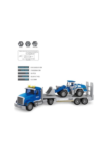 Ctoy Sesli Ve Işıklı Kepçe Dozer Taşıyıcı Tır Py6812b