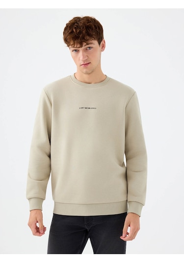 Loft Regular Fit Taş Erkek Sweatshirt Lf2034268 Taş