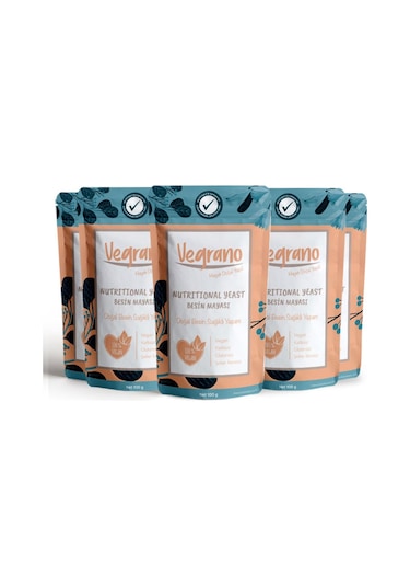 Vegrano Nutritional Yeast Besin Mayası 5 x 100 G