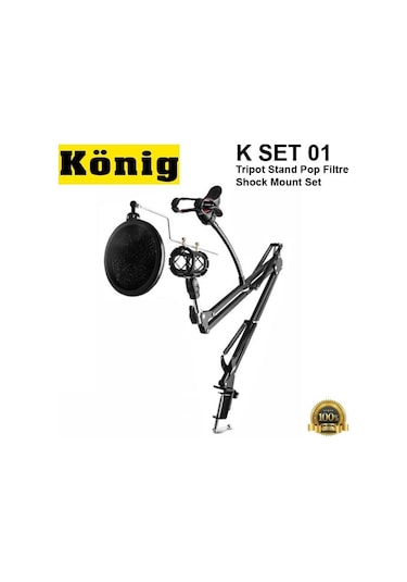 König K Set 01 Tripot Stand Pop Filtre Shock Mount Set