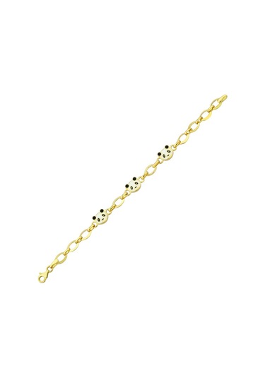 14 Ayar Panda Figürlü Altın Bebek Bileklik