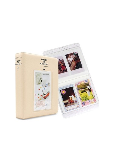 Rogfer Fujifilm Instax Mini 8 / 7s / 70 / 25 / 50s / 90 Bej İçin 64 Cep İsim Kartı Parçaları