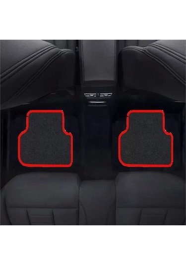 Kia Rio 2011-2017 -3 Siyah Halı Kırmızı Kenar Petek Topuk