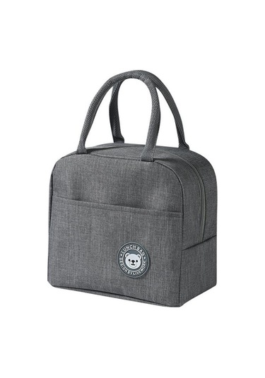 Gri 1 Adet Soğutucu Çanta Seyahat Öğle Yemeği Kutusu Çantası Gri