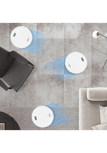 Geeroyoo Akıllı Otomatik Yıkama Süpürme Robotu Evcil Hayvan Tüyü Temizleyici Sert Zemin Halı Siyah