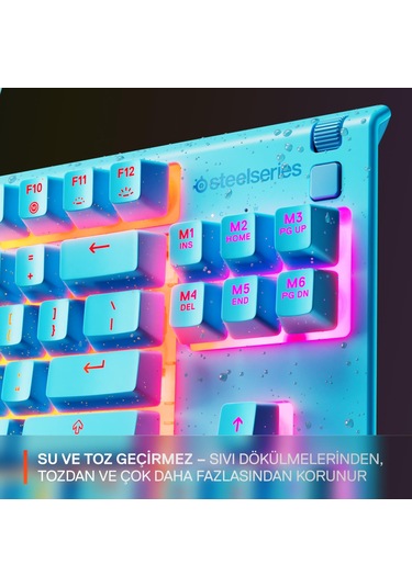 Steelseries Apex 3 Tkl Rgb Suya Ve Toza Dayanıklı Türkçe Gaming Klavye Mavi