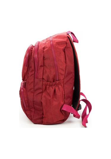 Suya Dayanıklı Krinkıl / Klinkır Kumaş Çok Gözlü Sırt Ve Okul Çantası Bordo 8813 Bordo