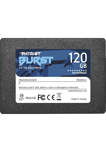 Patriot Burst PBU120GS25SSDR 2.5" 120 GB SATA 3 SSD