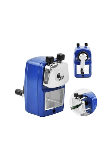 Mas 6730 Masa Tipi Orta Boy Kollu Kalemtraş - Mavi