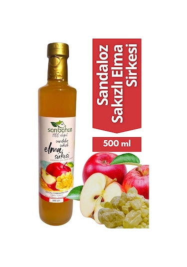 Sandaloz Sakızlı Elma Sirkesi 500 Ml - Organik Doğal Fermantasyon