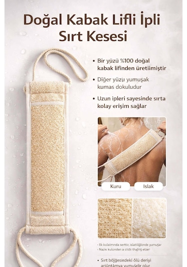 Kabak Lifli İpli Kemer Uzun Sırt Kesesi