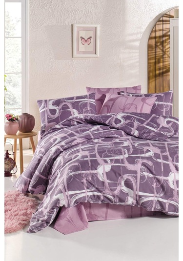 Newhome Ranforce Troy Pembe Çift Kişilik Nevresim Takımı