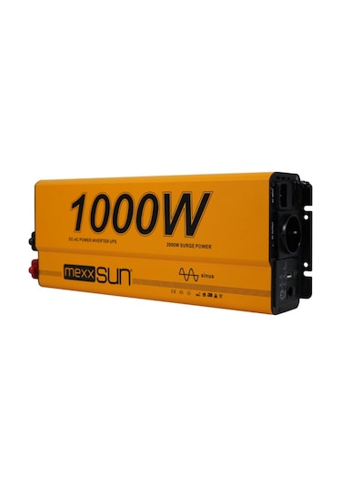 Mexxsun 12v Volt - 1000w Watt Ats Ups Şarjlı Tam Sinüs İnverter Ekranlı