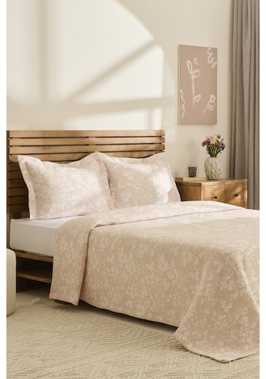 Kaşmir Home Eternal Çift Kişilik Yatak Örtüsü Takımı Rose Pembe