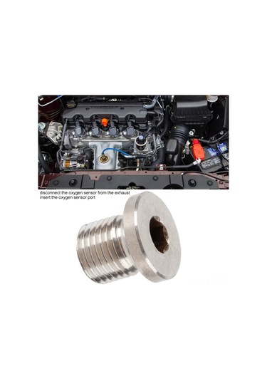 Ximistore9 M12x1.25mm Metal Oksijen Sensörü Emme Tıkanıklığı, Araç Ve Motosiklet Ekzos Portu İçin Dayanıklı Kapatma Tırnağı